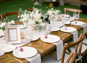 Romantic Rustic Ivory Farm Table Decor