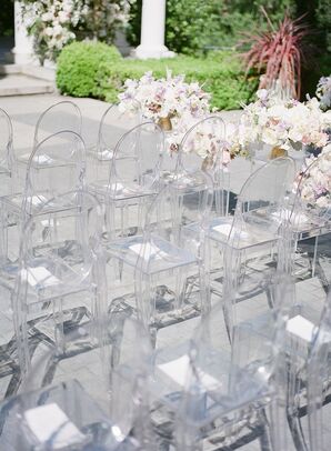 Acrylic Ghost Chairs for Ceremony at Montalvo Arts Center in Saratoga, California