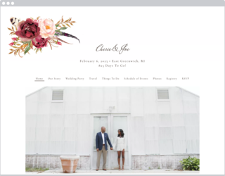Burgundy Bohemian Floral Design