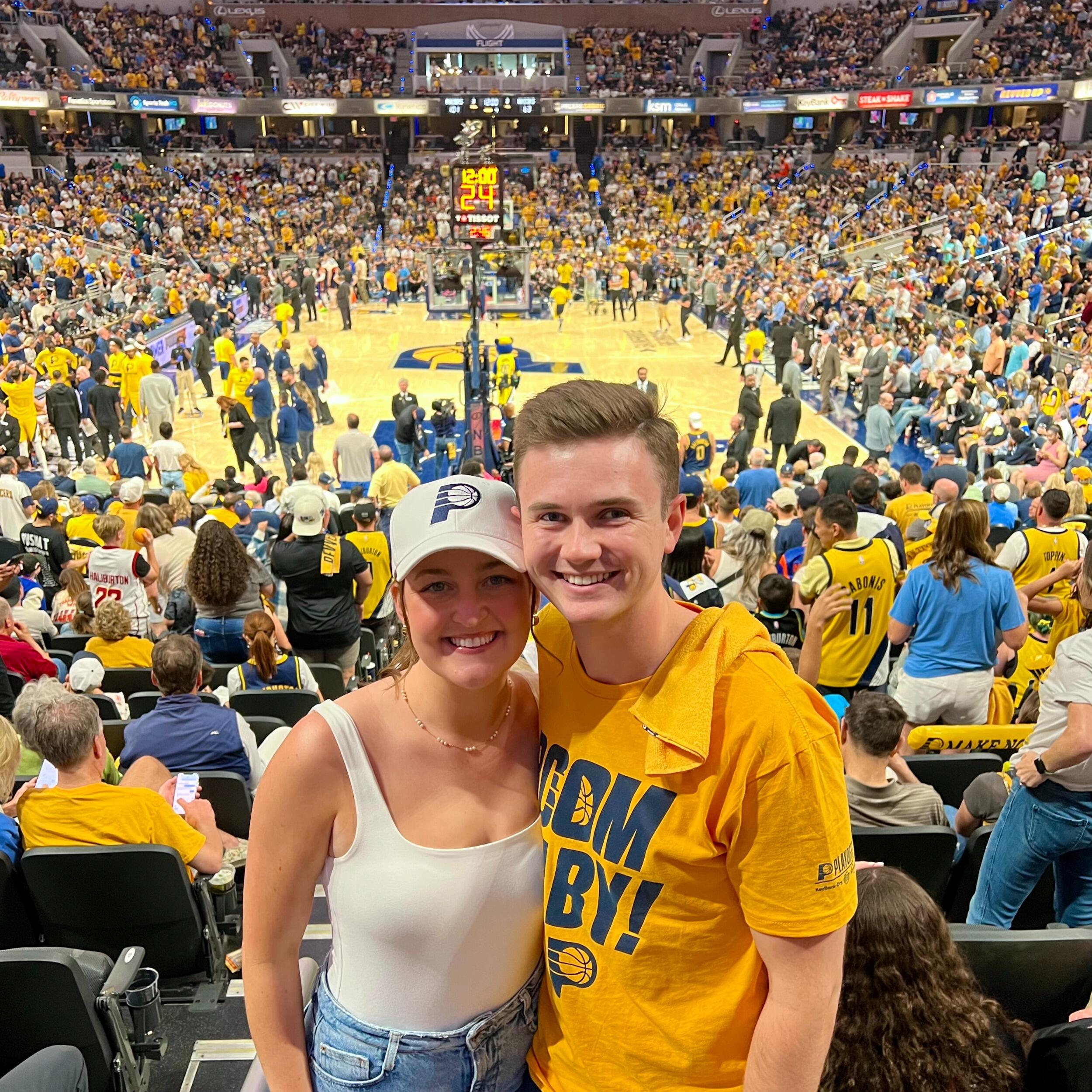 Cheering on the Pacers in the playoffs