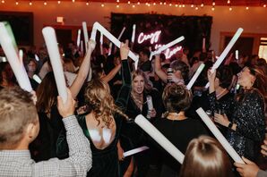 Guests Dance at Rustic Wedding