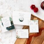 Elegant abstract wedding invitation suite from wedding invitation website The Knot Invitations