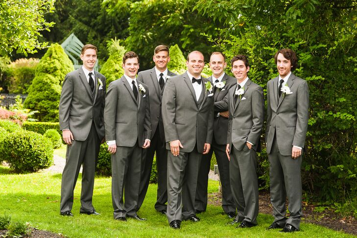 Medium Gray Vera Wang Groomsmen Suits