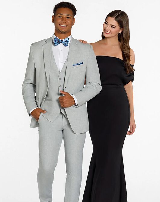 BLACKTIE METRO Light Grey Wedding Suit Grey Tuxedo - 4