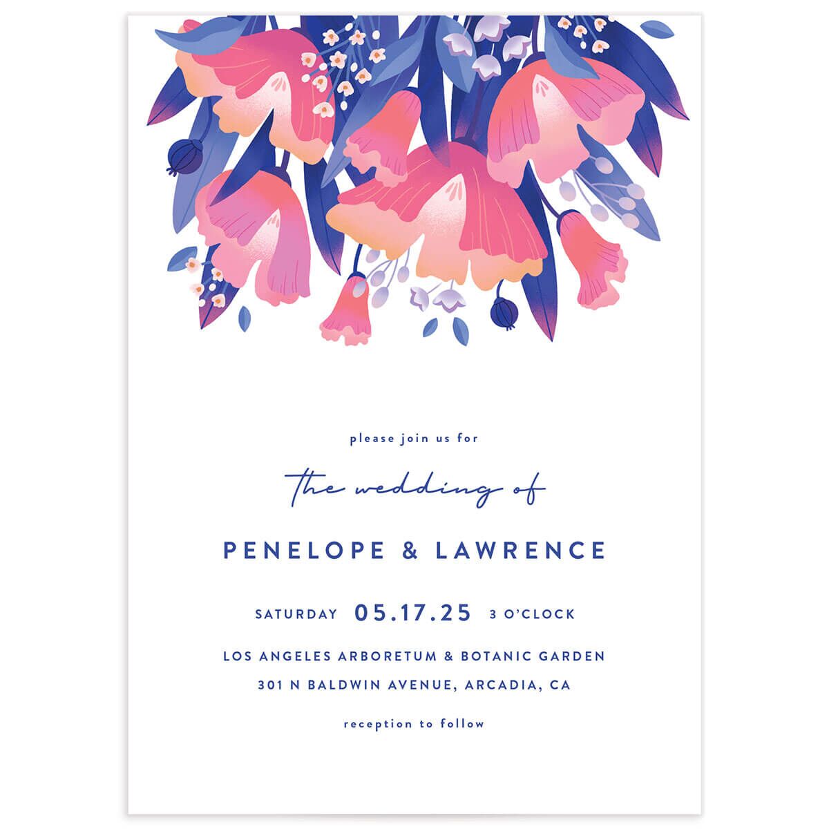A Wedding Invitation from the Vivid Flora Collection