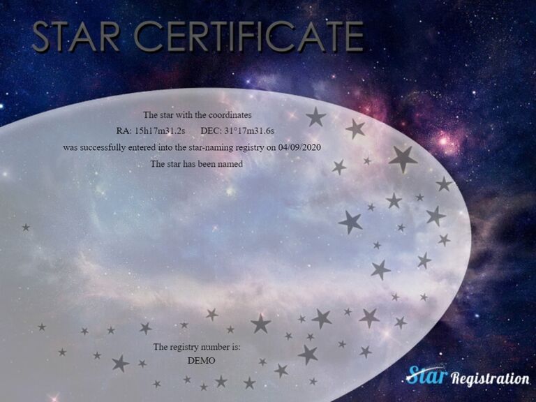 Star registration ring bearer gift