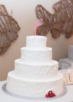 Simple Four-tier Buttercream Wedding Cake