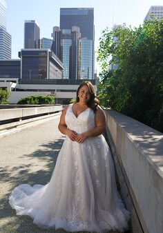 Essense of Australia D3654 plus A-Line Wedding Dress