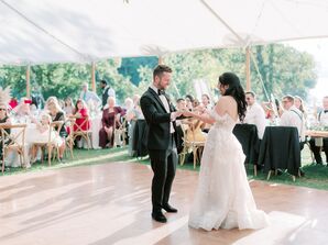 First Dance During Reception at Basin Harbor Club in Vergennes, Vermont