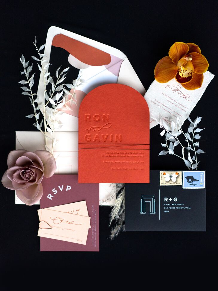 Invitation for Wedding at the Everhart Museum in Scranton, Pennsylvania