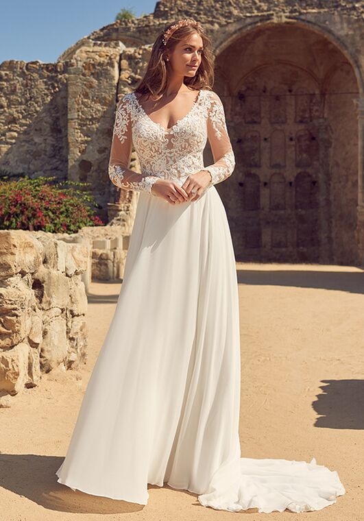 Maggie Sottero CHANTAL LYNETTE Sheath Wedding Dress - 2