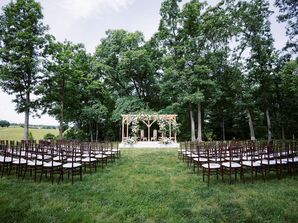 Outdoor Wedding Ceremony With Mandap and Chiavari Chairs