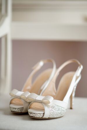 Kate Spade Silver Glitter Heels