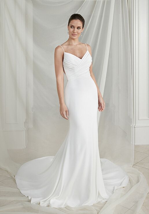 Justin Alexander Evan Sheath Wedding Dress - 2