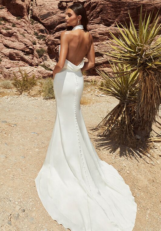 La Perle LP2419 Lucia Sheath Wedding Dress - 3