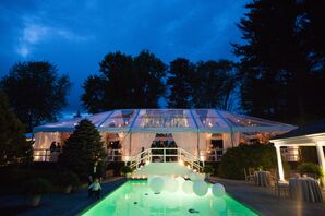 Glam Modern Poolside Reception Tent