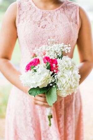 DIY Hydrangea and Baby's Breath Bridesmaid Bouquets