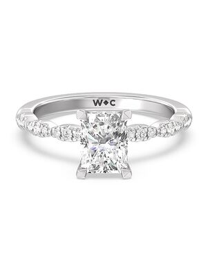 With Clarity Unique Cushion, Emerald, Pear, Radiant, Round, Oval Cut Engagement Ring