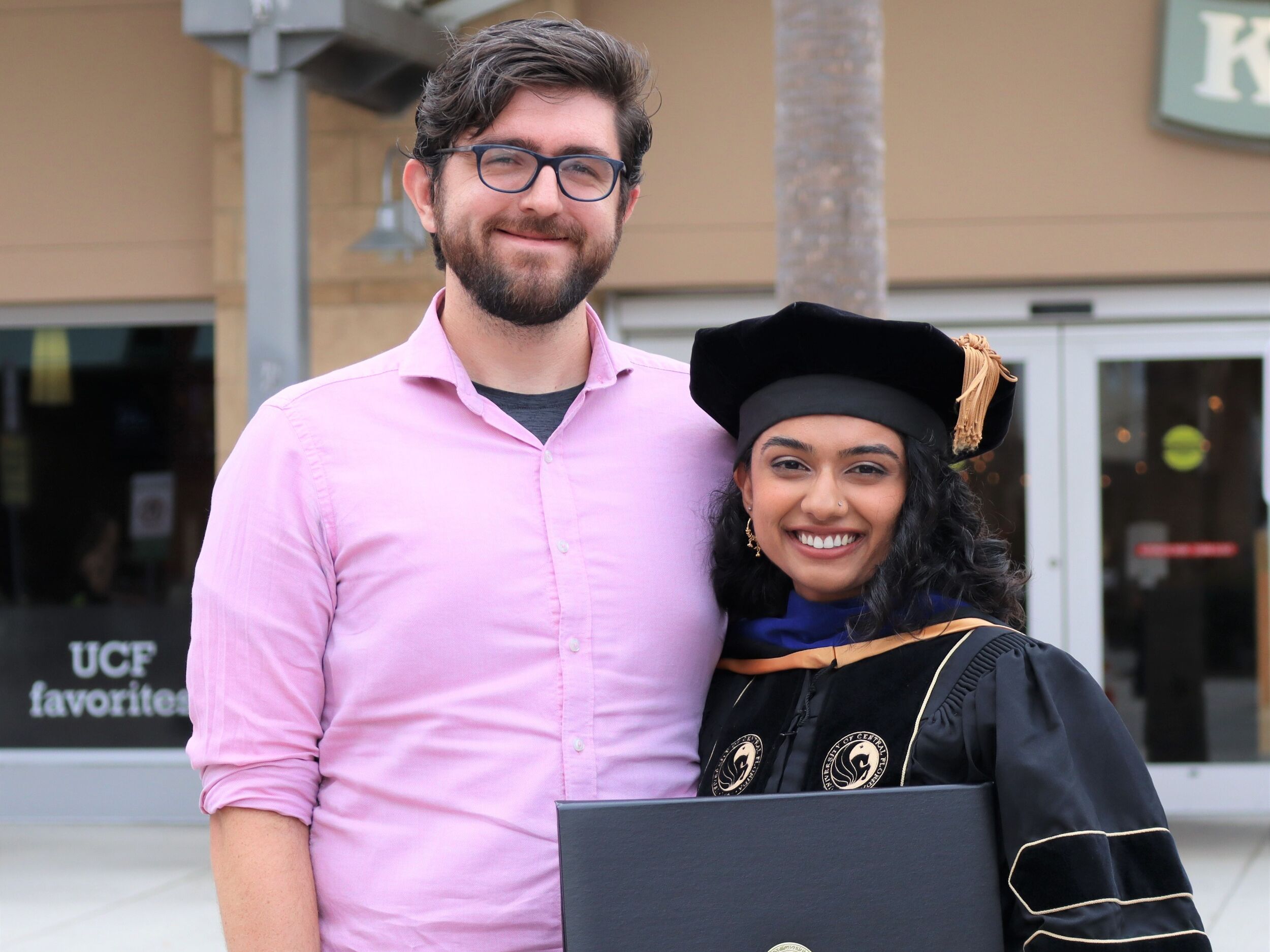 Picture of Matthew was there to cheer on Tulsi at her PhD graduation