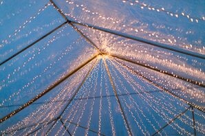 Clear Top Reception Tent with Stringlights