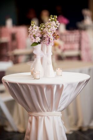 Pink and Ivory Centerpiece