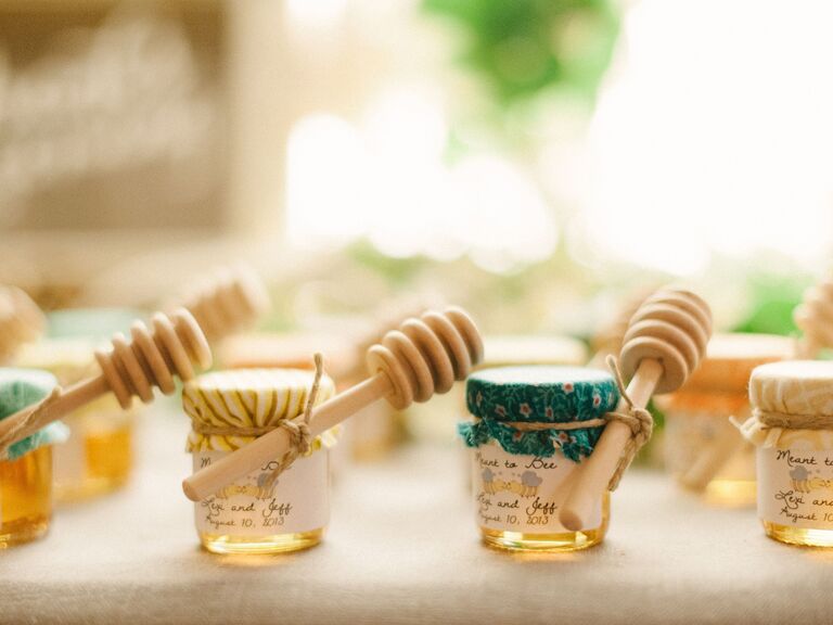 rustic honey wedding favors