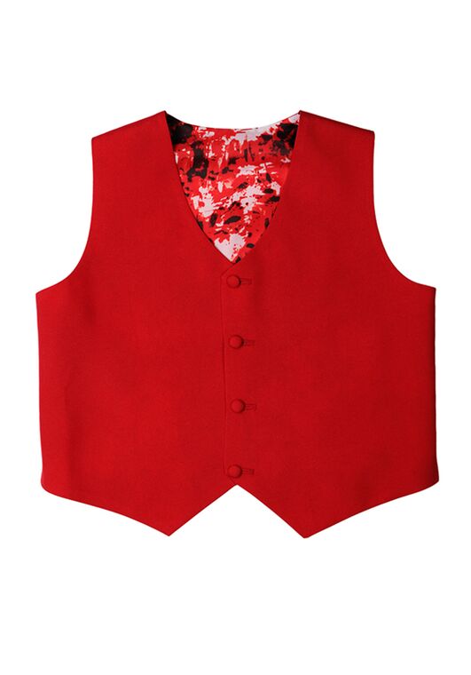Little Tuxedos "Mason" Kids Red Suit (5-Piece Set) Flower Girl Dress and Ring Bearer Outfit - 4
