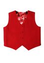 Little Tuxedos "Mason" Kids Red Suit (5-Piece Set) Flower Girl Dress and Ring Bearer Outfit - thumbnail - 4