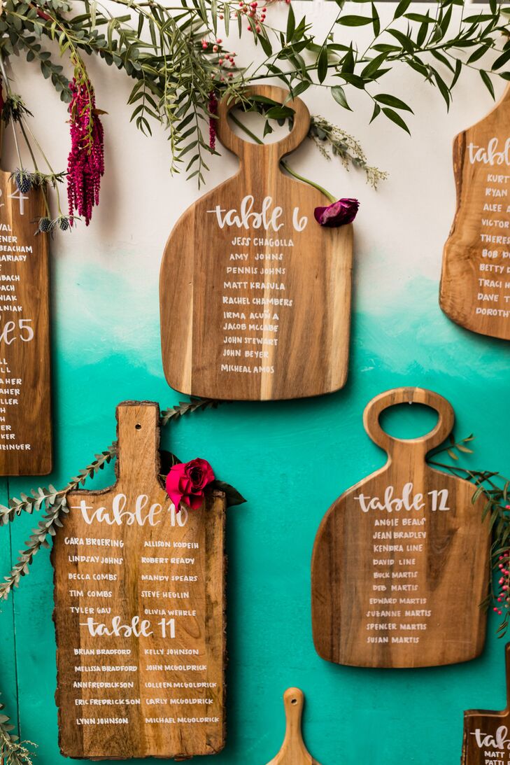 Cheese Board Seating Chart for Wedding in Toledo, Ohio