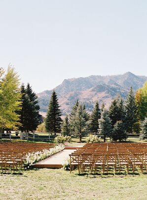 Mountain Wedding Ceremony Surrounded by Trees