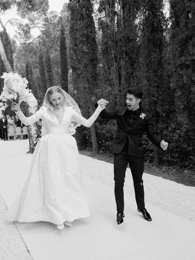 Joe Jonas and Sophie at their wedding in France. 