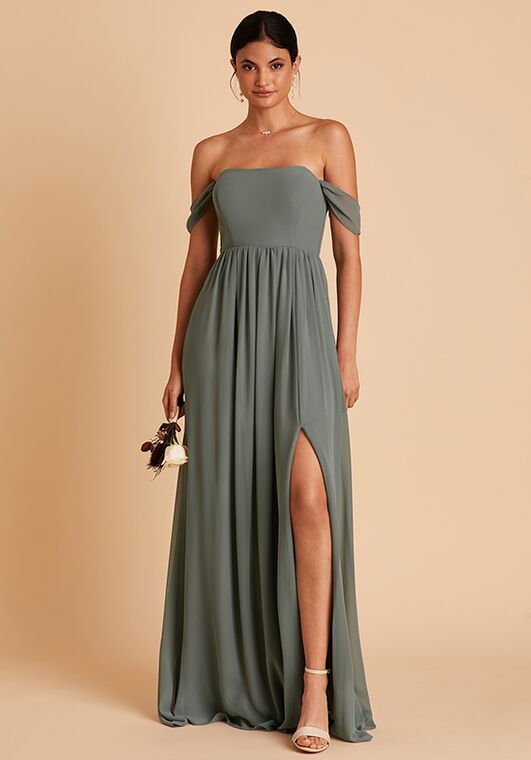 Birdy Grey August Convertible Dress in Chiffon Sea Glass Bridesmaid Dress - 5