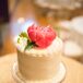 Small White Cutting Cake With Pink Peony Topper