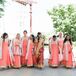Peach-Colored Chiffon Bridesmaid Dresses