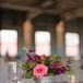 Pink Rose and Purple Stock Centerpieces