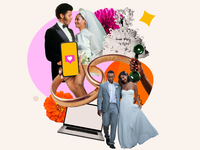 couple marriage rings gen z swiping dating apps cakes and wedding bands