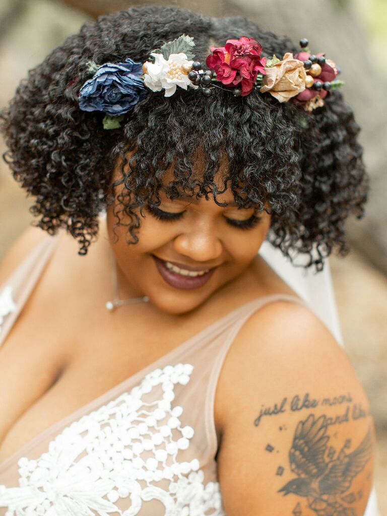 wedding makeup purple lipstick