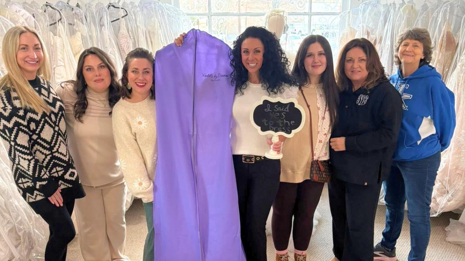 I said YES to the dress this weekend at Violet's by Dianne 🩷💍, surrounded by my cousins Nikea, Megan, and Audrey, Evie, Aunt Trish, Aunt Brenda, and Dianne. Dad (Patrick) and Aunt Linda were right there with us through photo and video updates, sharing their feedback in real time.

Special thanks to Kevin and Barry for staying behind and preparing dinner for everyone 🍽️—ending the day with a special girls’ dinner at Kevin’s was the perfect way to celebrate.