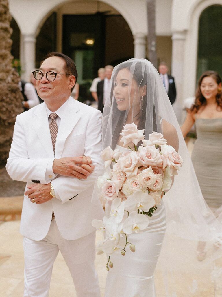 all white wedding party