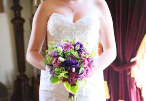 Purple and Green Flower Bouquet