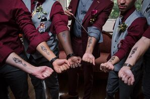 Harry Potter-Inspired Temporary Tattoos at New York Wedding