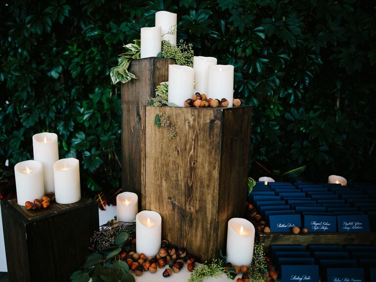 Fall wedding ideas candles