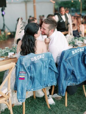 Custom Denim Jackets for Wedding at Basin Harbor Club in Vergennes, Vermont