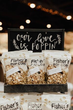 Fisher's Popcorn Serves as Favor for Guests