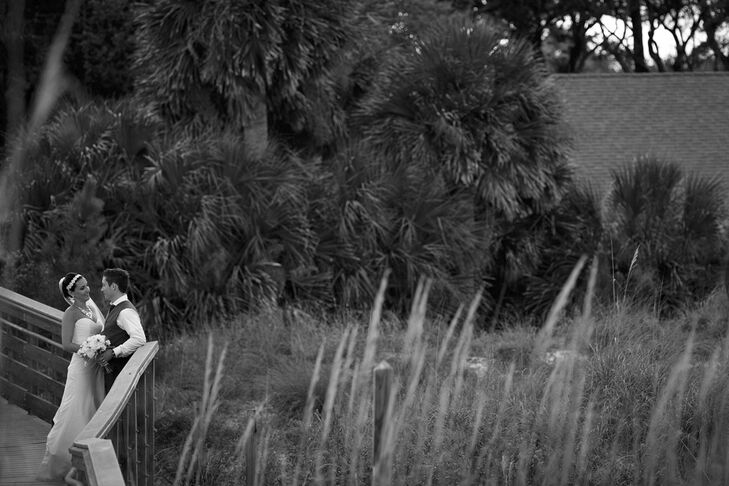 Newlywed Photo Shoot Among the Palms of Hilton Head Island