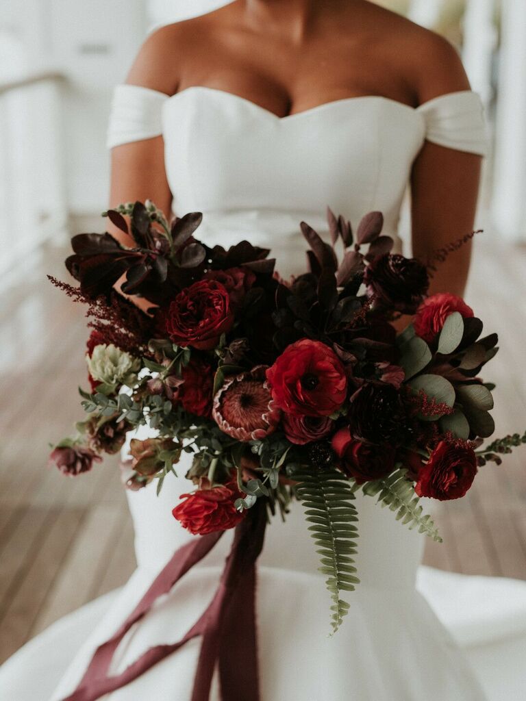 winter bouquet flowers wedding