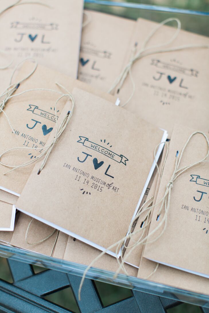 Rustic Kraft Paper Program Booklets
