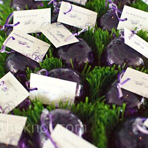 Glass Ornament Escort Cards