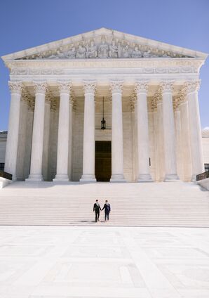 Couple Portraits on Steps of United States Supreme Court