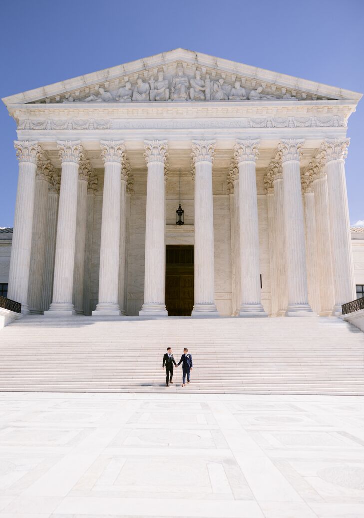 Couple Portraits on Steps of United States Supreme Court
